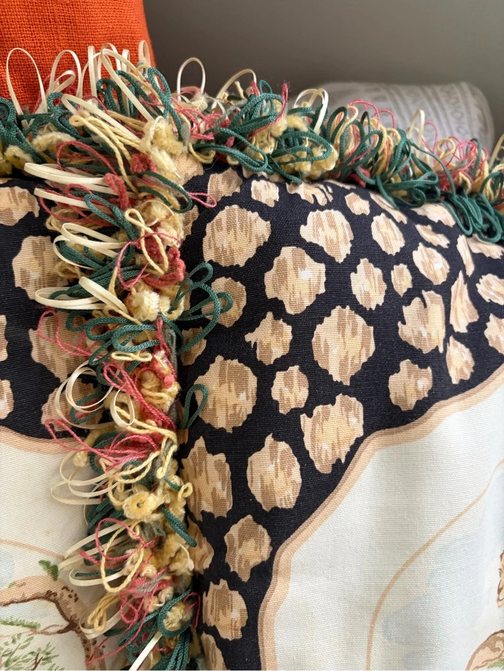 16” safari lion themed vintage custom pillows
